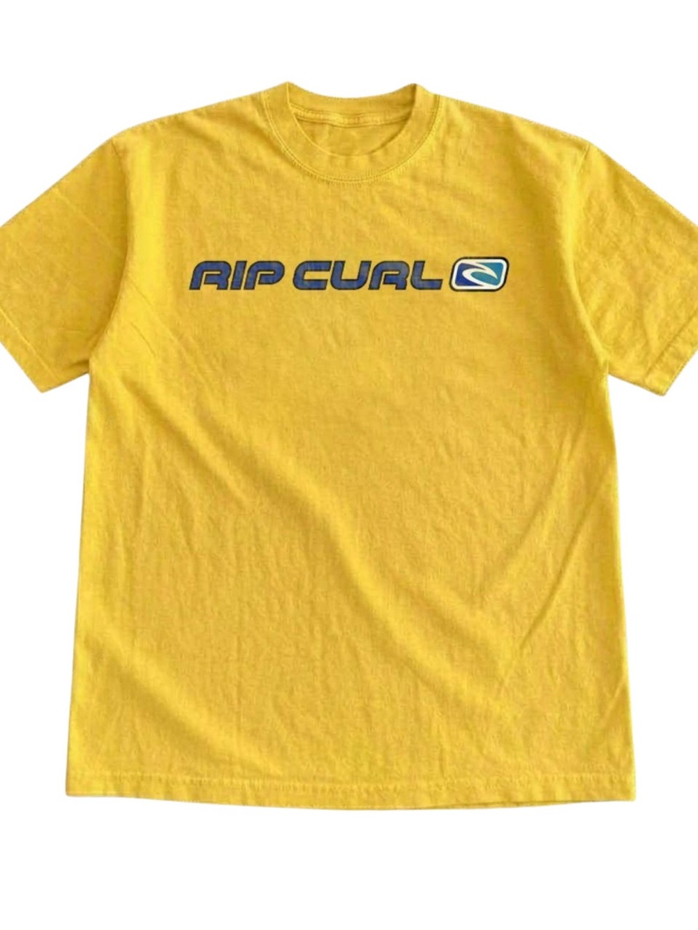 Gildan Rip Curl Yellow Tee with Navy Logo